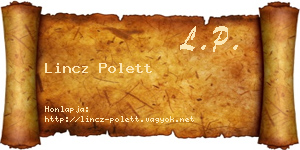 Lincz Polett névjegykártya